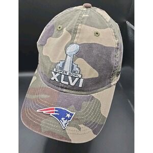 Super Bowl XLVI Baseball Hat Adjustable NFL Football ~New England Patriots~ Camo